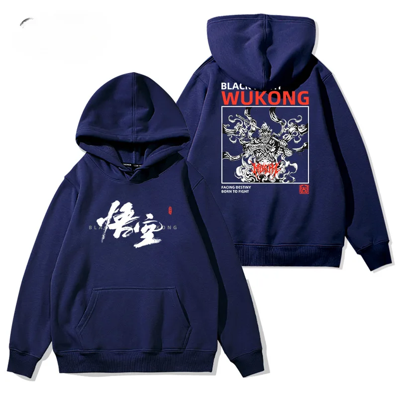 Gioco Black Myth: Wukong Print felpa con cappuccio autunno inverno manica lunga Top causale Pullover felpa con cappuccio per uomo e donna