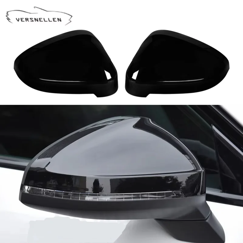 

Glossy Black Mirror Covers For Audi A4 B9 S4 RS4 A5 S5 RS5 2016-2018 Replacement side mirror housings