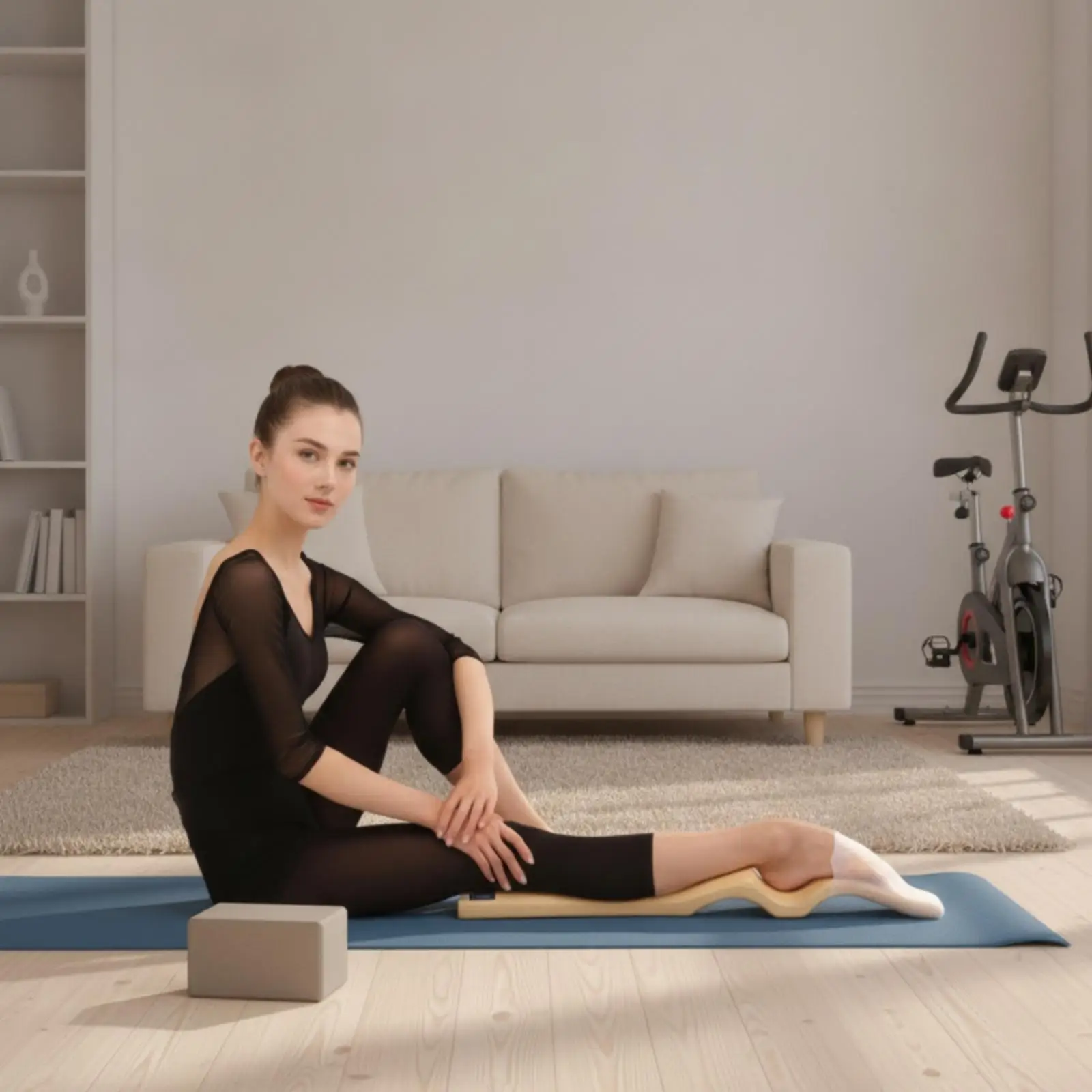 Wooden Foot Arch Stretcher with Foot Positioning Pads Leverage-Based Instep
