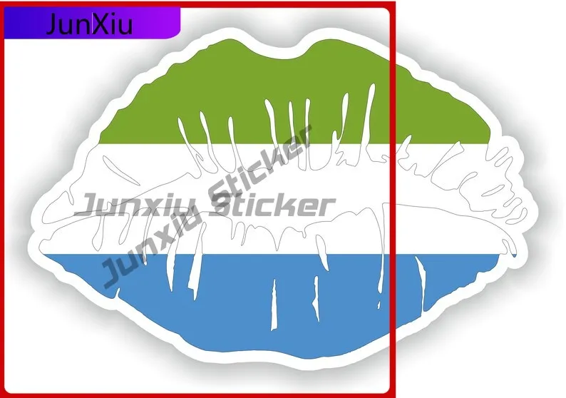 

Sierra Leone Funny Car Weatherproof Decal Accessory Emblem Unique Scratch Waterproof Lips Motorcycle Car Sticker Anti Wall