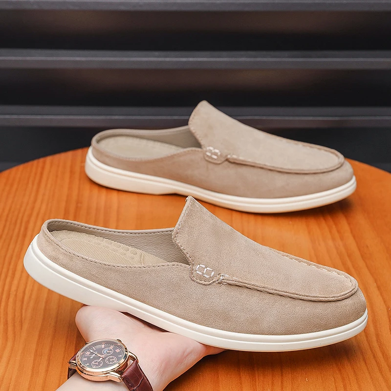 

Men's Birkoff Slip-On Loafers 2026 New Summer Anti-Slip Wear-Resistant Half Slippers Casual Slip-On Bean Bean Shoes