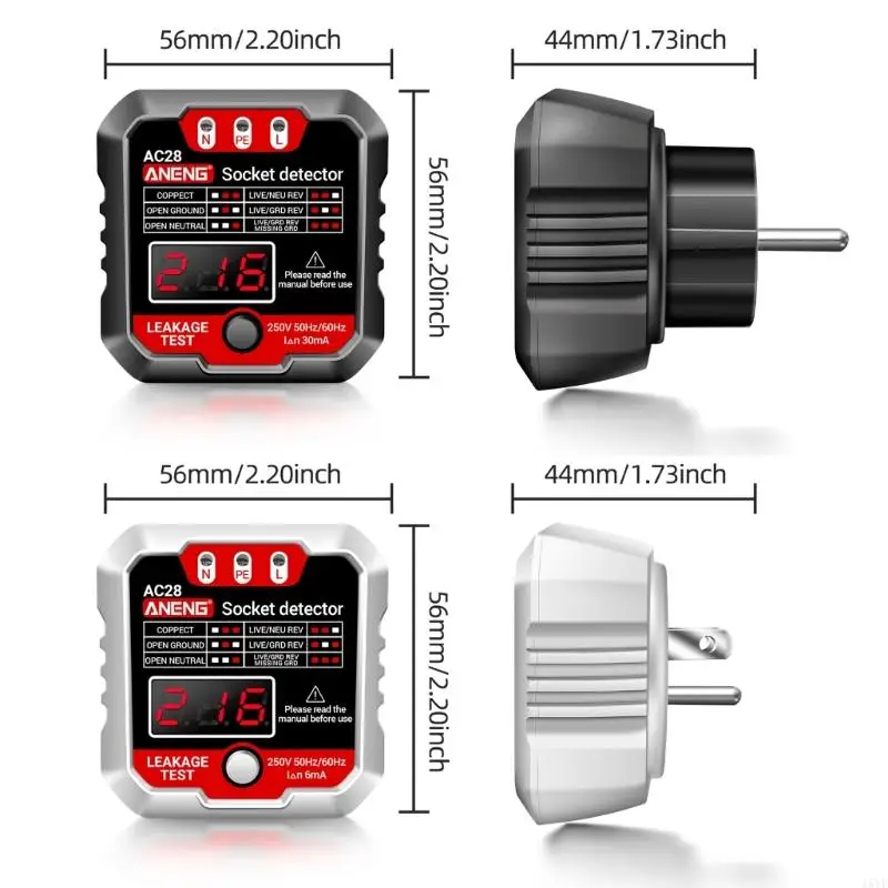 15YF Circuit Polariteit Detectoren Wandstekker Breakers Finder elektrische lekkage Test Abs-