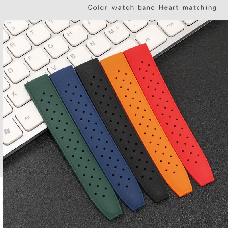 18mm 20mm 22mm Quick Release Silicone Watch Strap Waterproof Universal Watch Band Accessories with Tool