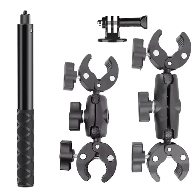 

Motorcycle Bicycle Camera Pov Mount Bracket Selfie Stick Support For Gopro 13 12 11 X4 X3 Bike Holder