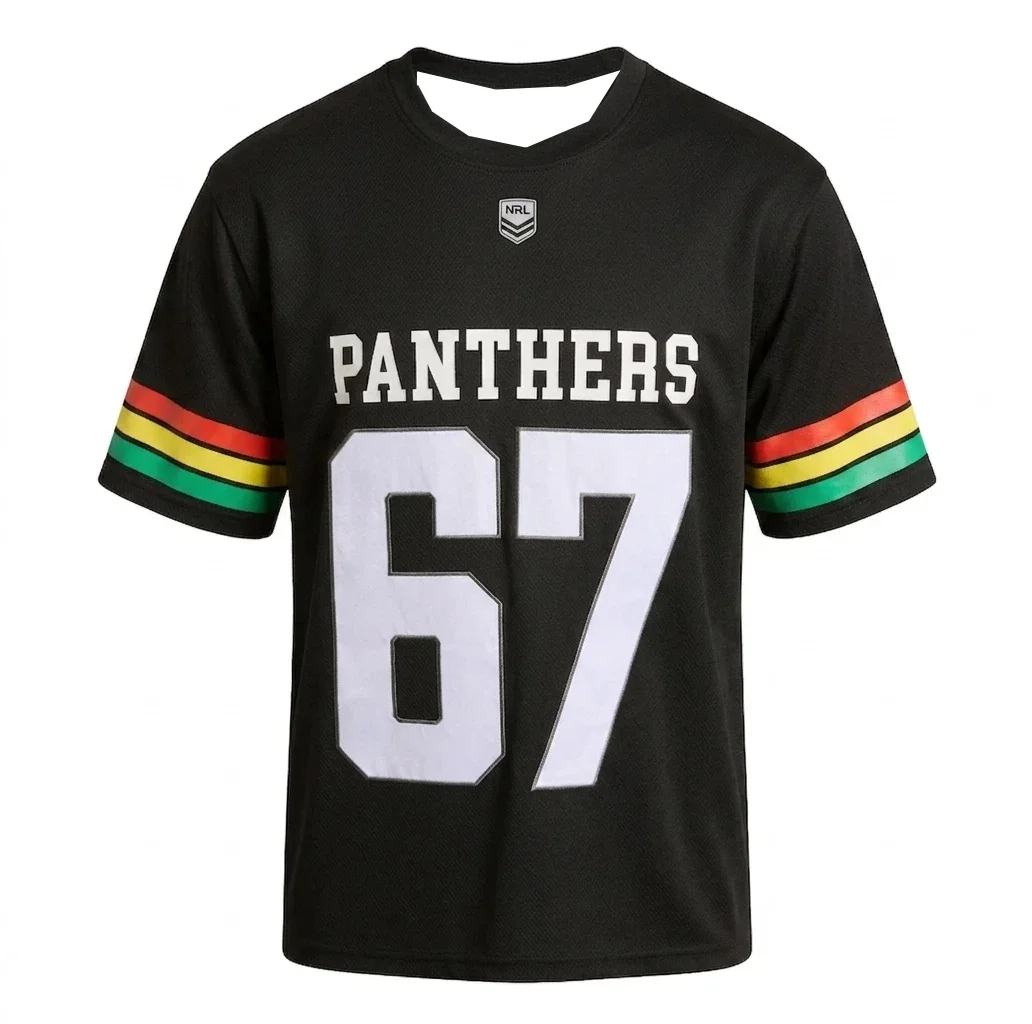 2026 Penrith Panthers NRL #67 Training Jersey Y2K Family Matching Star Chasing T-shirt Suitable for Daily and Training Wear