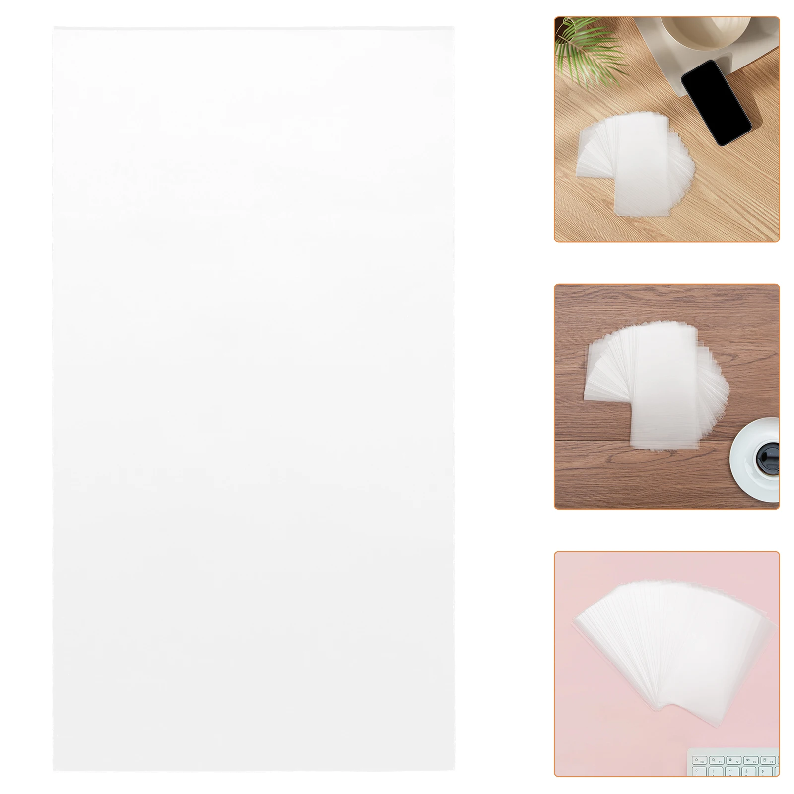 500pcs Clear Banknote Protector Pouch Waterproof Money Sleeve Coin Holder Paper Money Binder For Storage