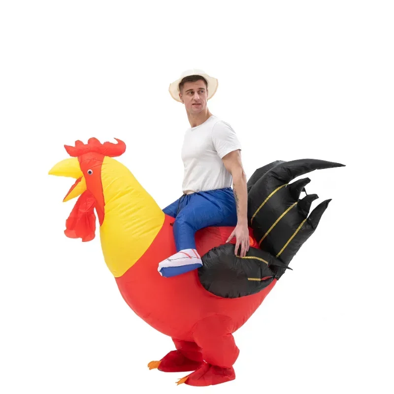 Simbok Rooster Inflatable Costume Performance Walking Game Clothes Props Mascot Bar Opening Annual Meeting Funny Decorations MN1