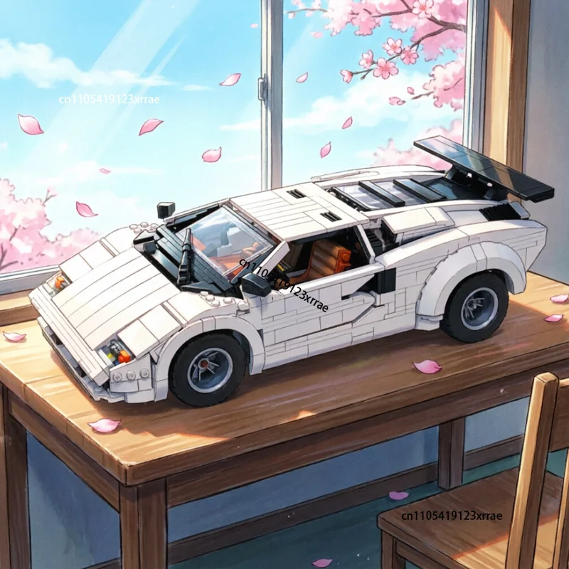 NEW Sport Coupe Countach City Champions Supercars Building Blocks DIY MOC Idea Roadster Bricks Christmas Toy Car Gift Birthday view 6