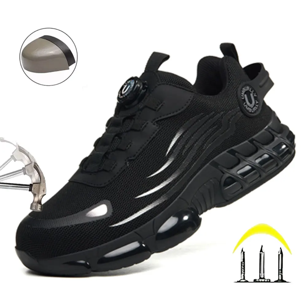 

Safety Shoes Men For Work Sneakers Men Steel Toe Work Shoes Security Protective Shoes Lightweight Anti-Smash Anti-Puncture