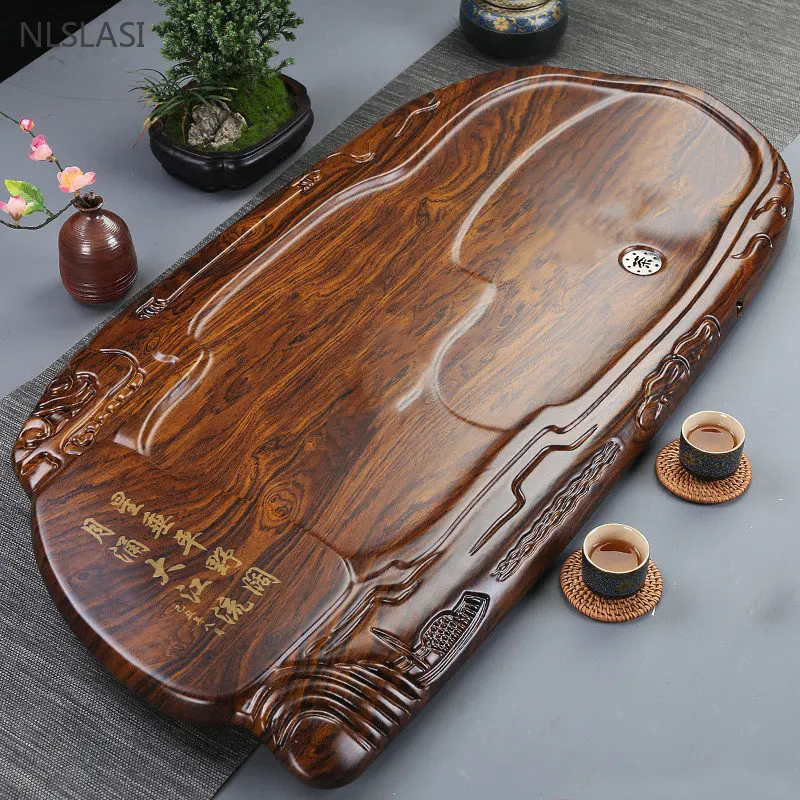 

High Grade Large Size Tea Tray Home Tea Table Wooden Trays Decorative Chinese Tea Ceremony Accessories Custom Teaware Supplies