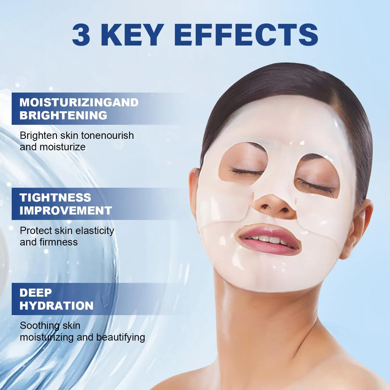 1/5PCS Collagen Face Mask Deep Moisturizing Collagen Protein Hydrogel Soft Gel Mask For Lifting Firming Moisturizing