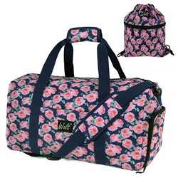 Borsone da viaggio WOLT-borse da notte Weekender per donna, borsa da trasporto per oggetti personali da 40 litri con tasca bagnata e scomparto per scarpe,