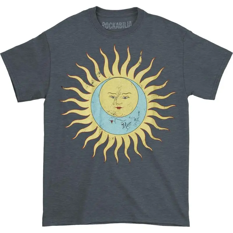 Camiseta desgastada de King Crimson Lark's Tongues in Aspic Vintage Darker Blue para hombre