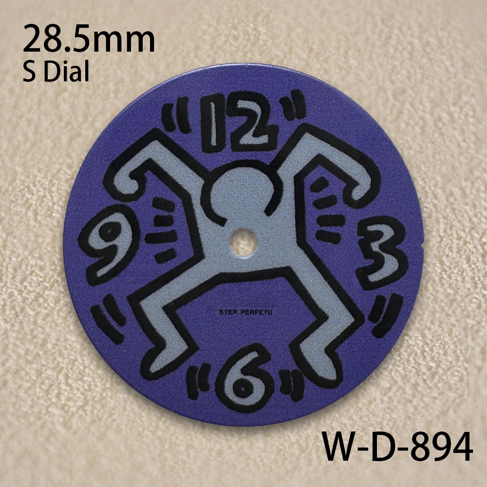 

28.5mm S Logo Dial Fit NH35/NH36 Japanese Movement Comic Enamel High-Quality Watch Modification Accessories