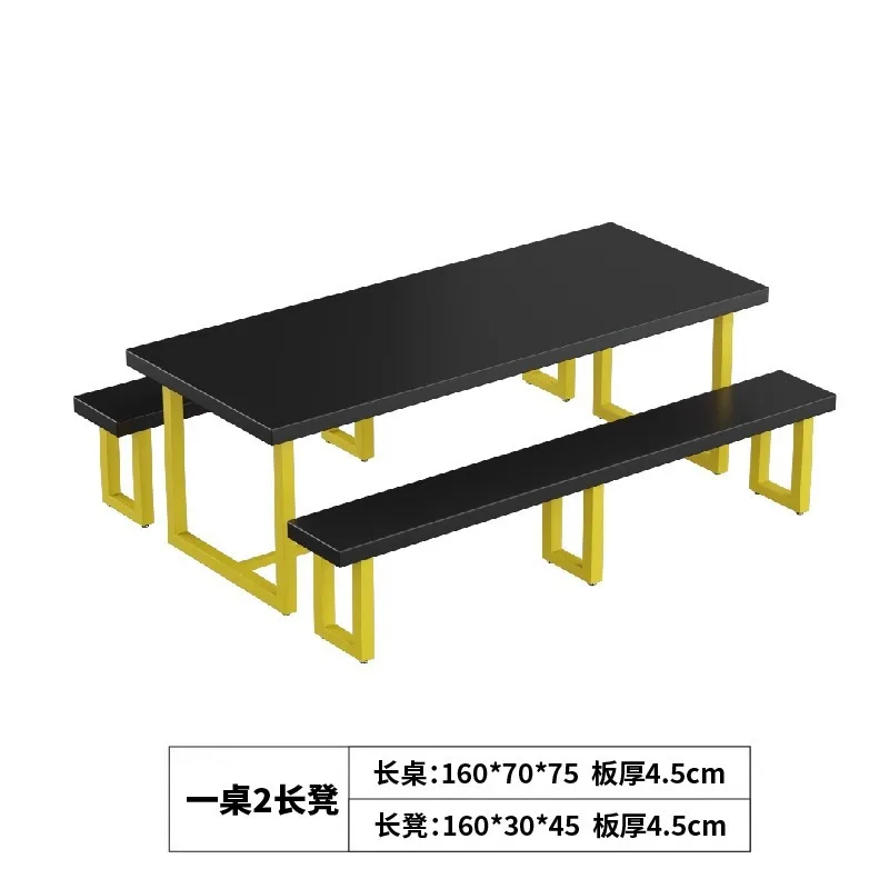 BBQ Shop Table and Chair BBQ Shop Table and Chair Combination Office Desk Small Desk Milk Tea
