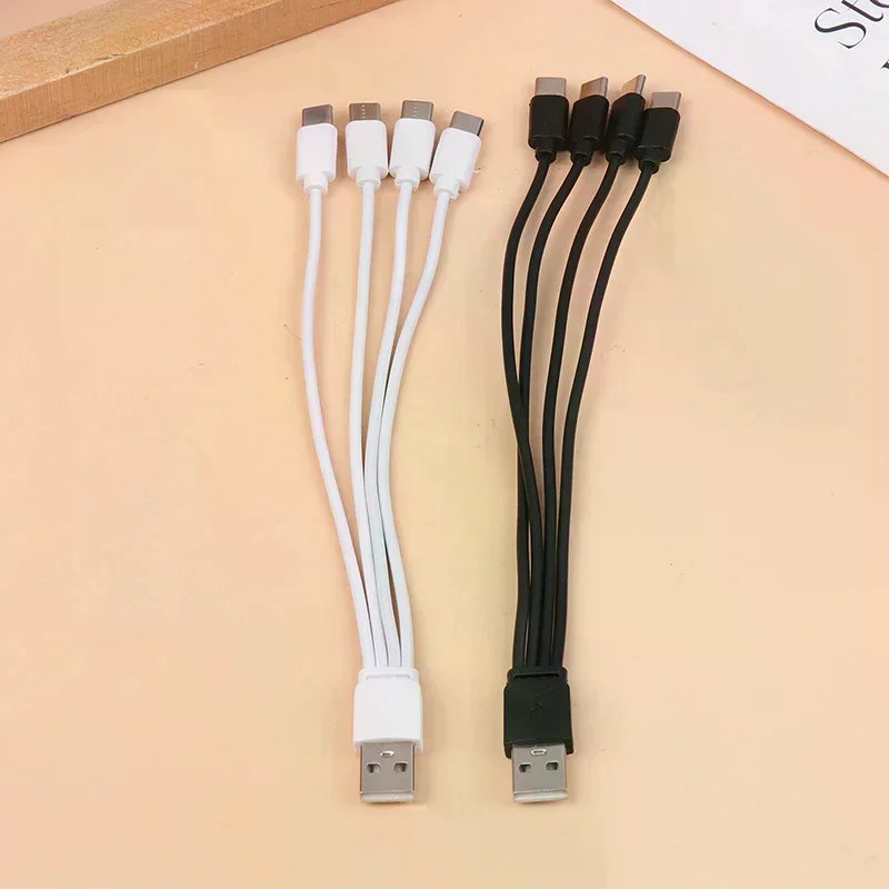 Kabel ładujący USB C 4 w 1, 20 cm, rozdzielacz USB z 4 portami, kabel ładujący z złączem typu C do telefonów komórkowych, smartfonów i tabletów