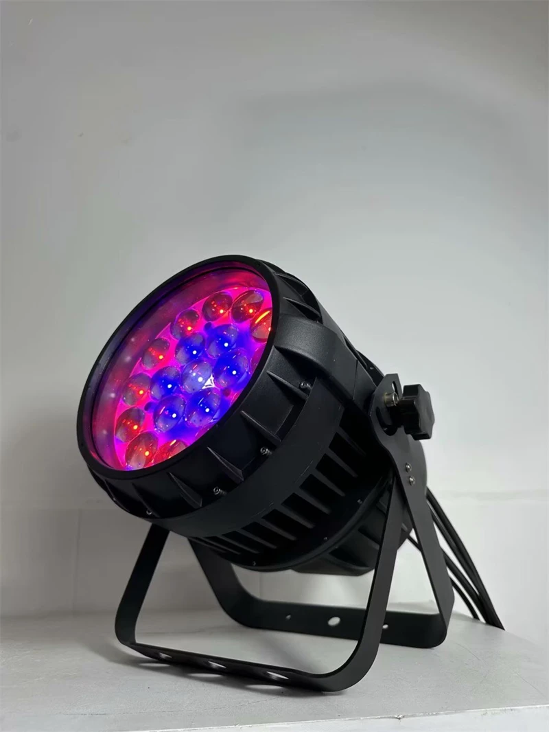 Impermeável Zoom LED Par pode luzes, Disco DJ equipamentos, RGBWA UV DMX, 6in 1, 19x18W, 6in 1