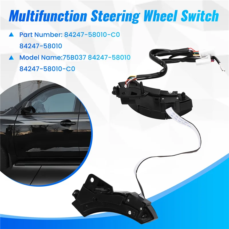 

L10A Multifunction Steering Wheel Control Switch For Toyota Highlander Land Cruiser Prado 120 2004-09 Lexus GX470