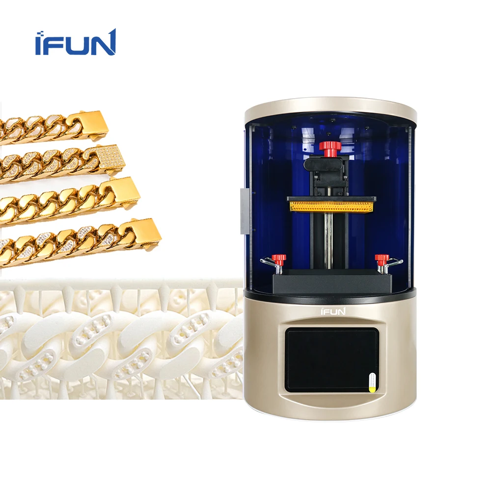 IFUN 전문 미니 자이언트 3D 6.6 인치 고정밀 주얼리, 18K 골드 100% 번 아웃 캐스팅