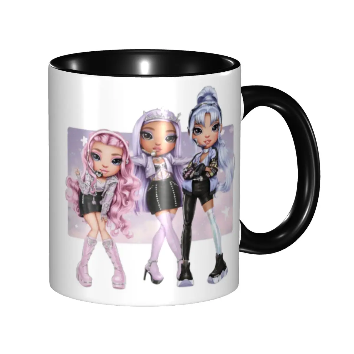 

DIY Rainbow High Sisters Ceramic Mugs Personalized RH KPOP Coffee Cup Creative Present
