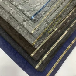 100% wool plaid suit fabric Autumn and winter