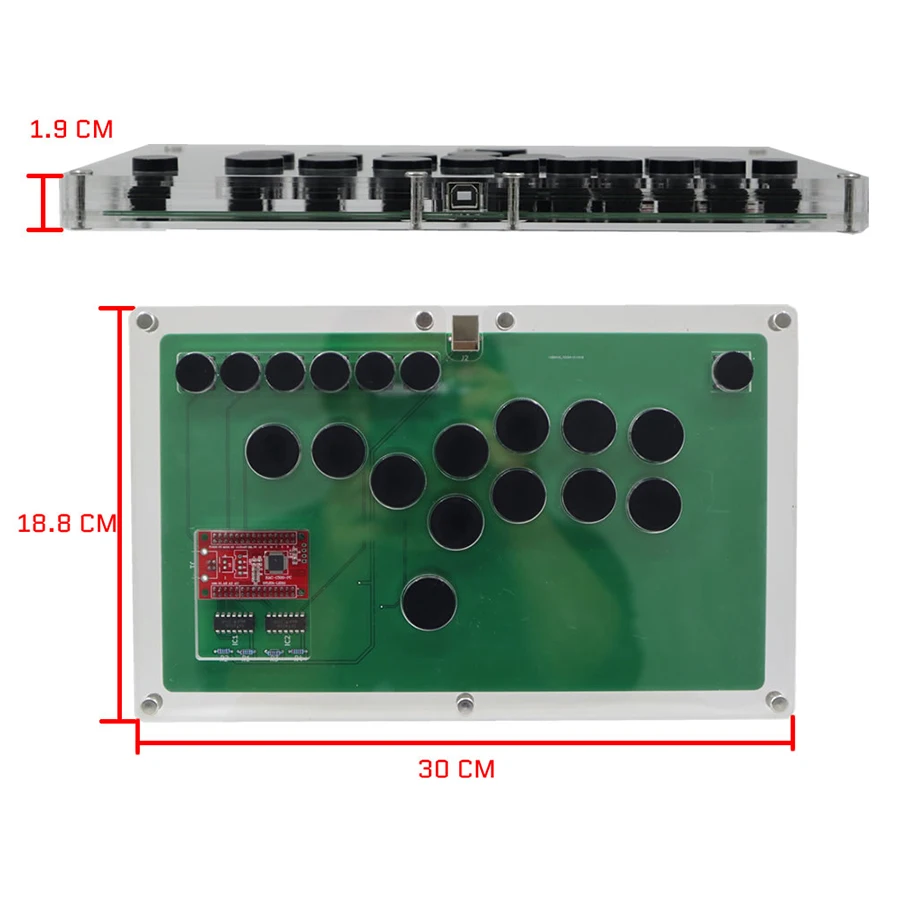 ملصق قابل للتخصيص DIY جميع الأزرار Hitbox نمط ممر لعبة وحدة التحكم القتال عصا التحكم القتال عصا تحكم للكمبيوتر/PS4/PS5