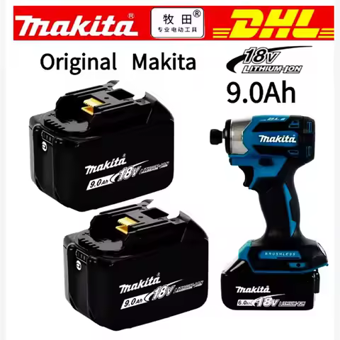 IMakita rechargeable lithium battery 18V 9.0AH,9000mAh original Makita tool battery BL1860 BL1890 DC18RC charger 18V battery