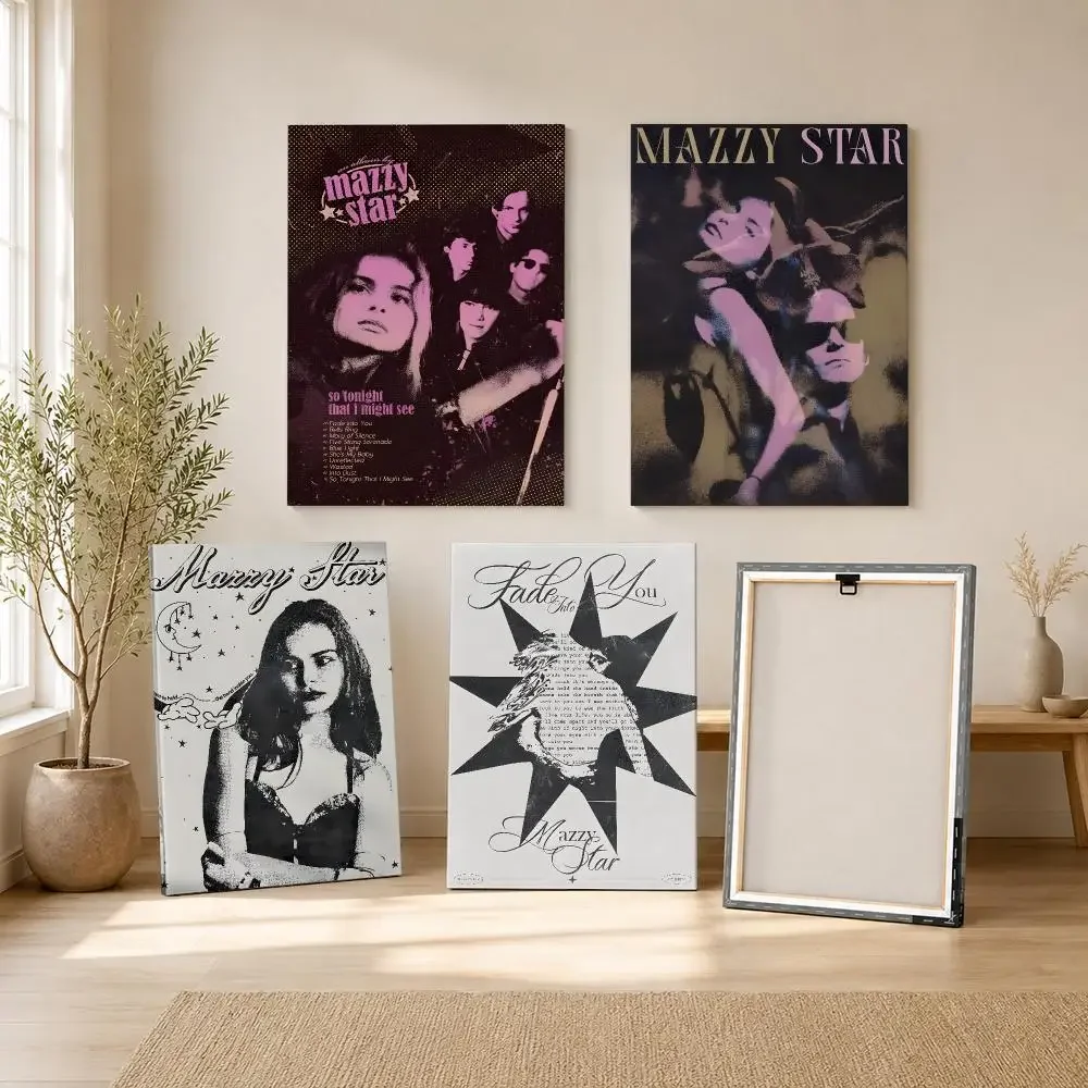 Band M-Mazzy Star Dreamy Vintage Framed Wall Painting Framed Canvas Wall Art Print | Modern Poster | Home Hallway Decor