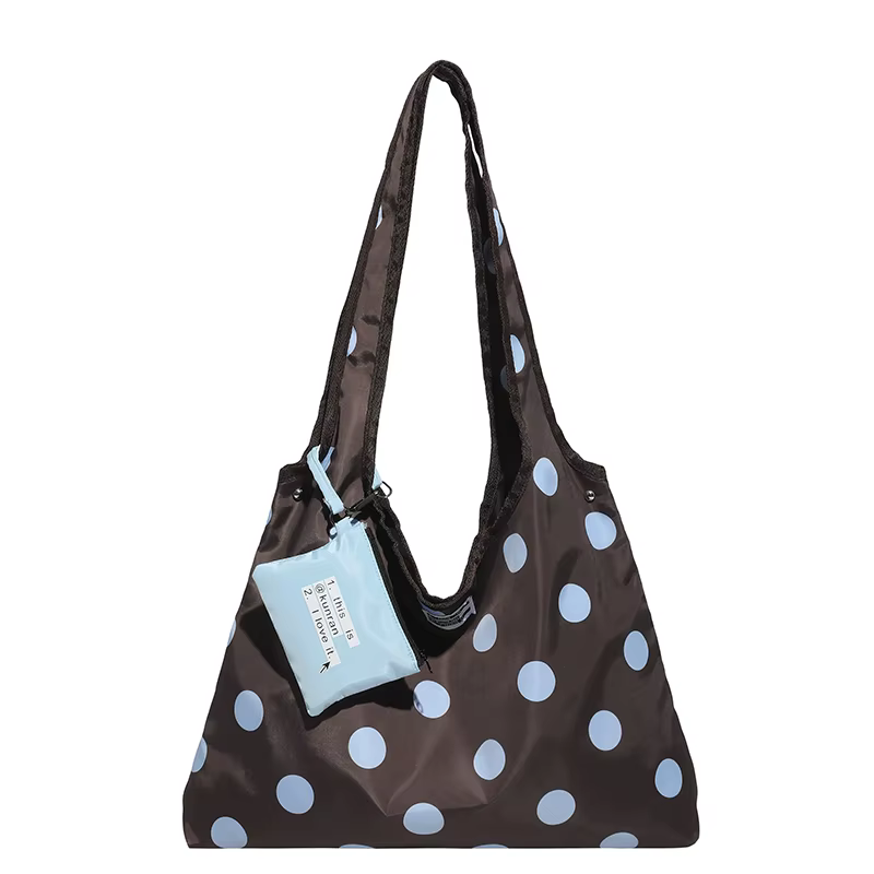 Alternative view of Bolso informal de gran capacidad con cremallera de puntos de nailon, bolsos versátiles de estilo coreano, bolsos de hombro a la moda para ir al trabajo diario, 2026