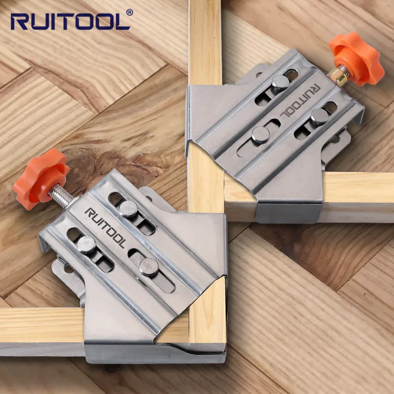 Stainless Steel 90 Degree Woodworking Clamp Adjustable Multipurpose Frame Corner Clamp for Woodworking
