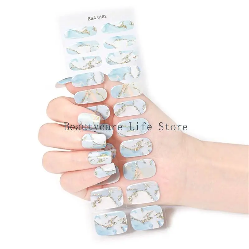 652C Nails Polish Stickers French Gels Nails Stickers Nails Polish Wraps Manicures Stickers Gels Nails Strips
