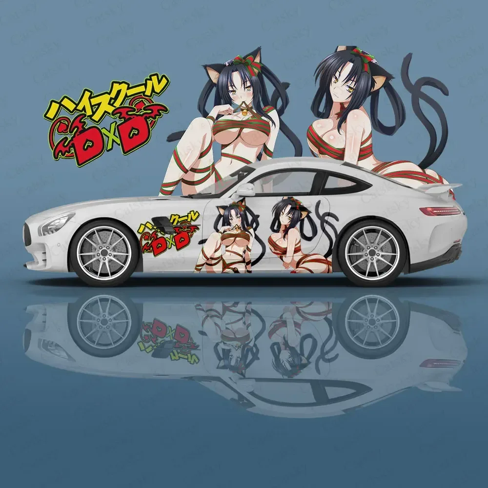 Custom High School DxD Kuroka Car Accessories Body Stickers Anime Itasha Auto Side Film Decal Body Sticker Decoration Pattern