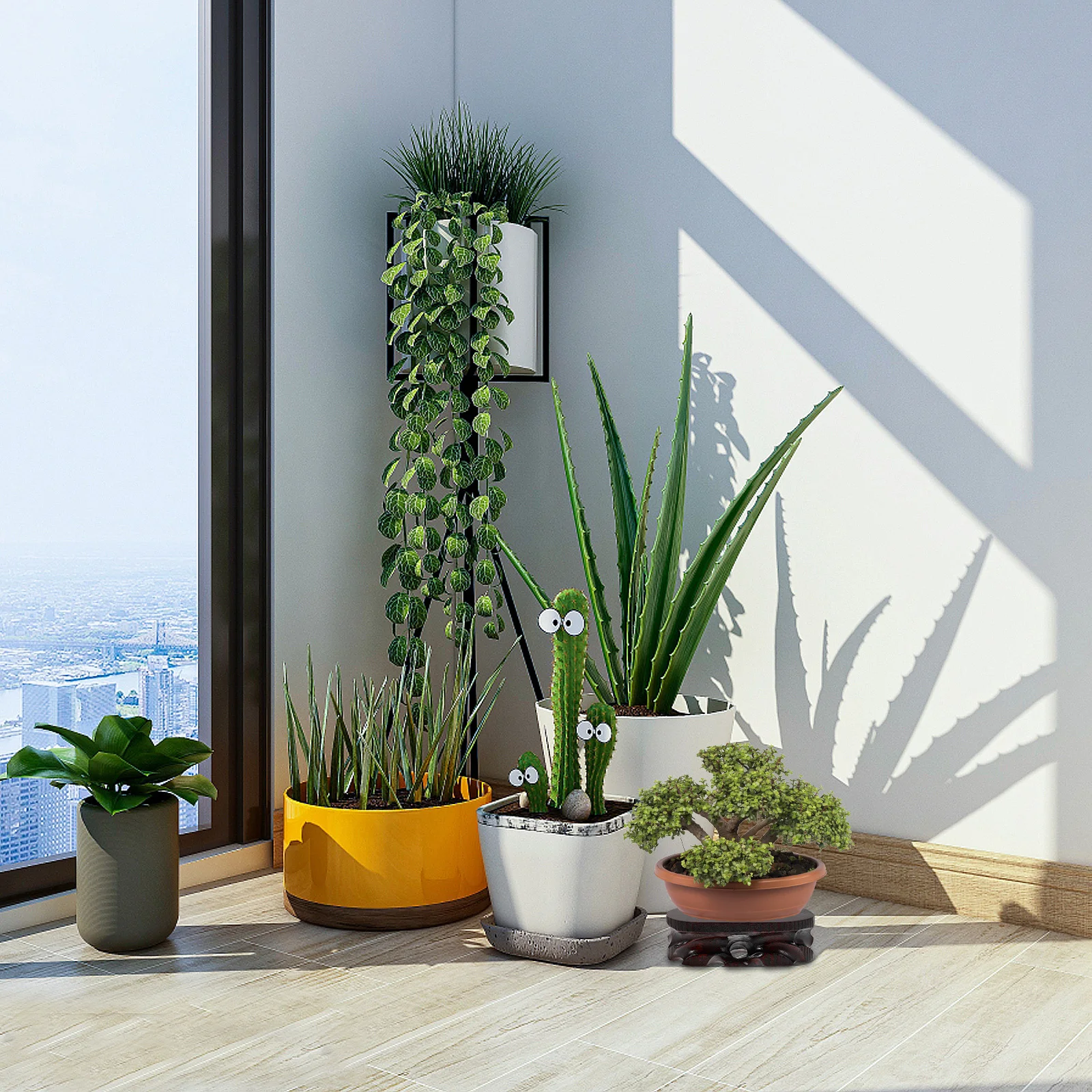 

Solid Wood Vintage Oval Display Stand Rustic Decorative Pedestal for Vase Bonsai Rock Counter Shelf Home Decor