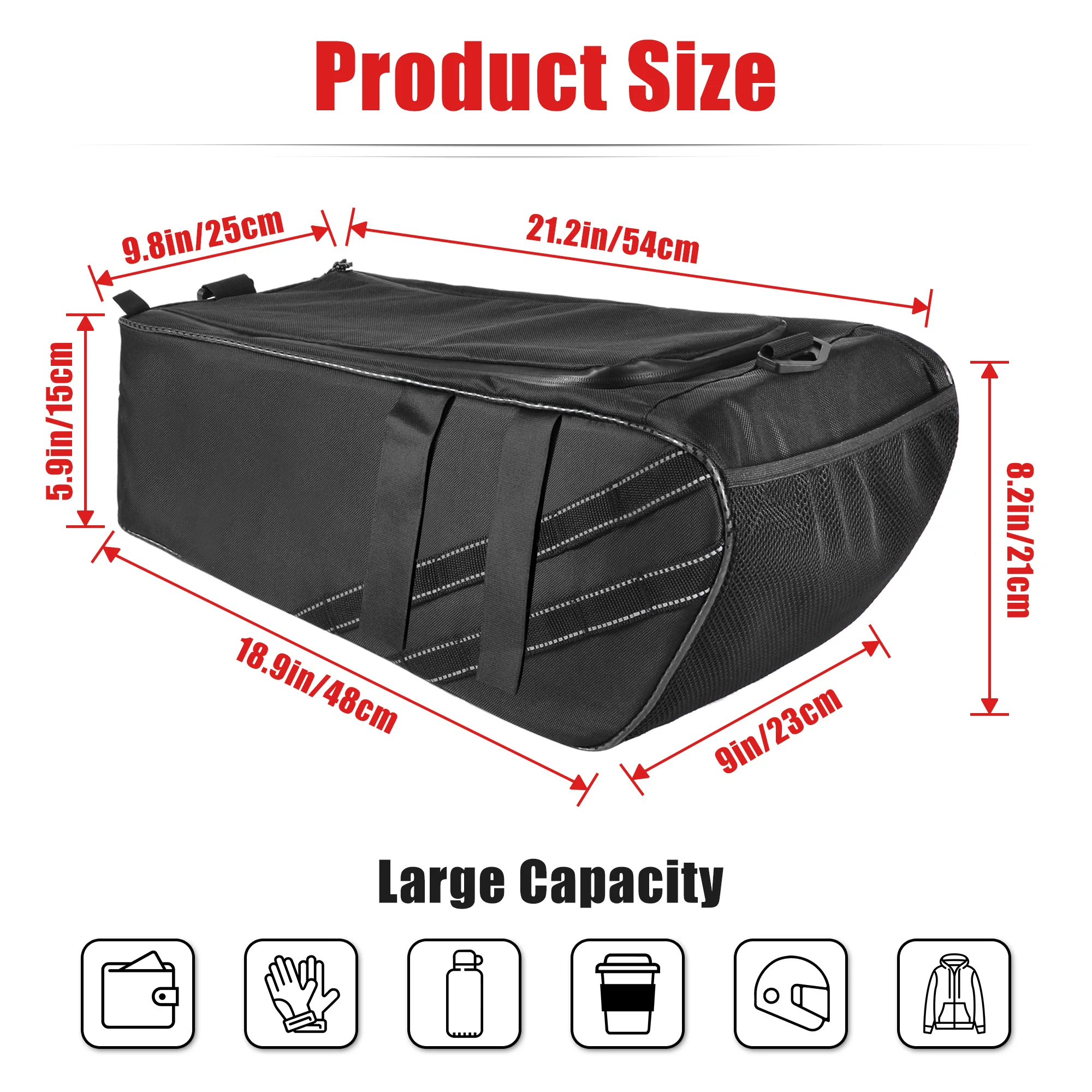 Ruckus Accessories 1680D Water Tear-Resistant Motorcycle Ruckus Bag Under Seat Storage Bag for Ruckus Scooter Model Years