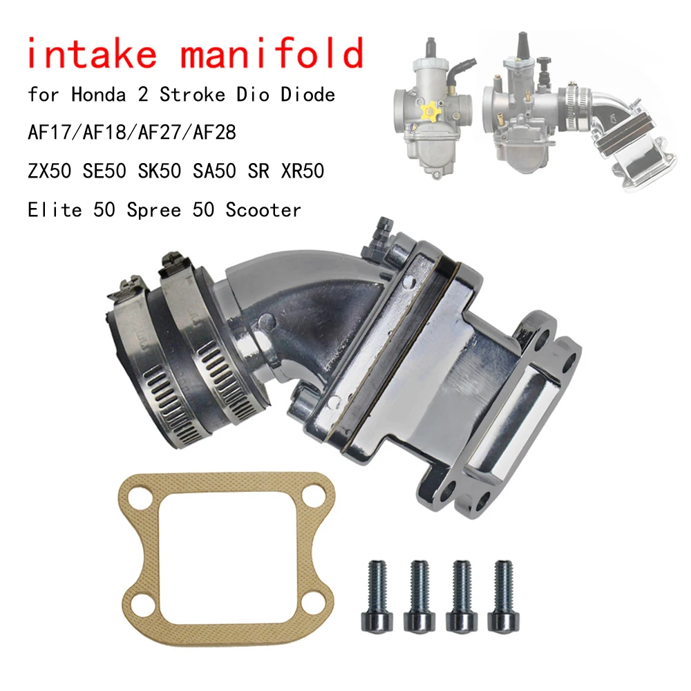 

Carburetor Intake Manifold for Honda 2 Stroke 50cc DIO Kymco Scooter DIO90 AF18 AF27 AF28 DIO50 PWK 28MM PE26/30MM