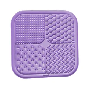 ペット舐めマットシリコンペットフード吸引カップリッキングマットスローフィードマットマットアンチチョークスローフード盆地 12ベストセールスペットフィーディングマット-10