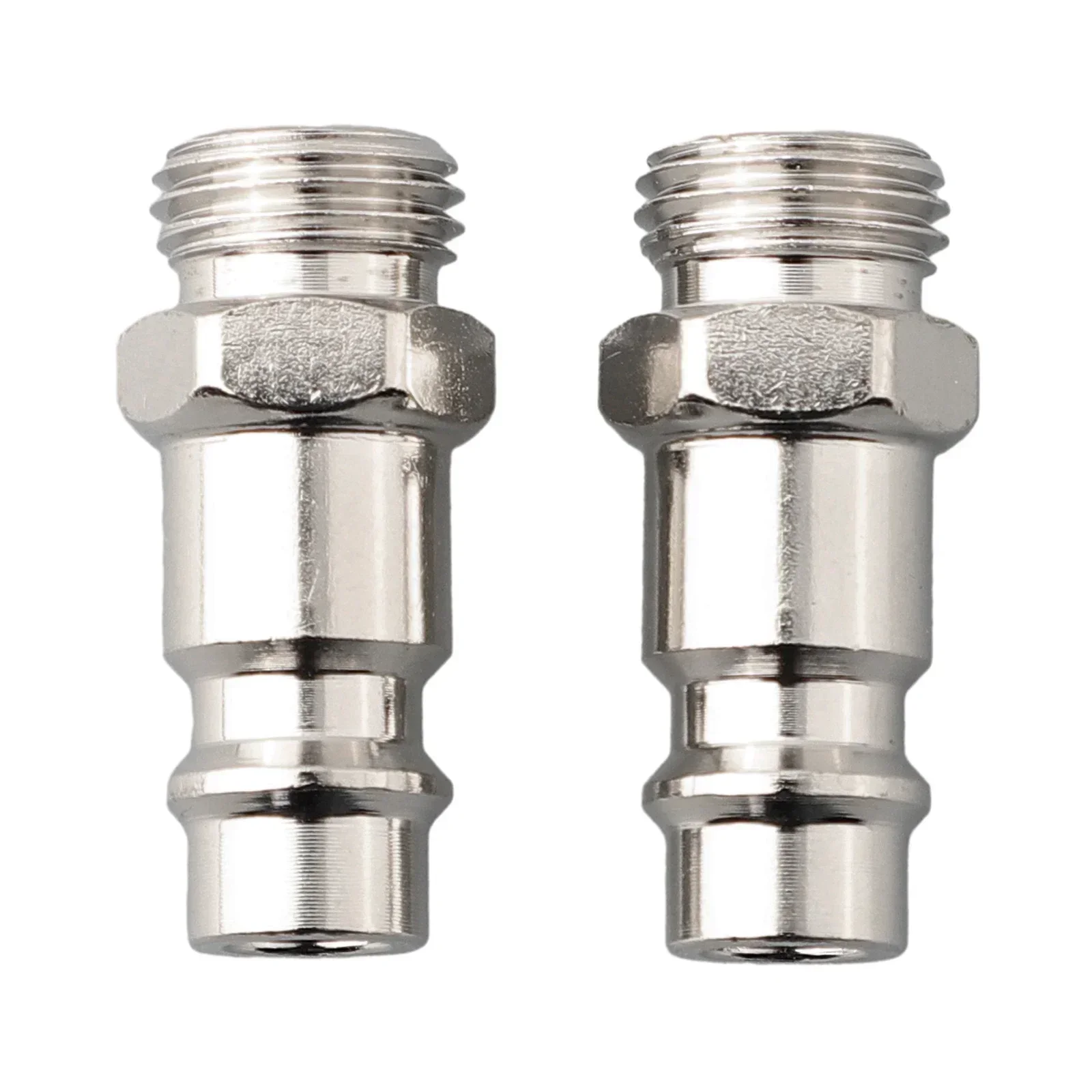 2 Pieces Of Air Pipeline Hose Compressor Connector Quick Release European Style Compression 1/4 Inch Males Head