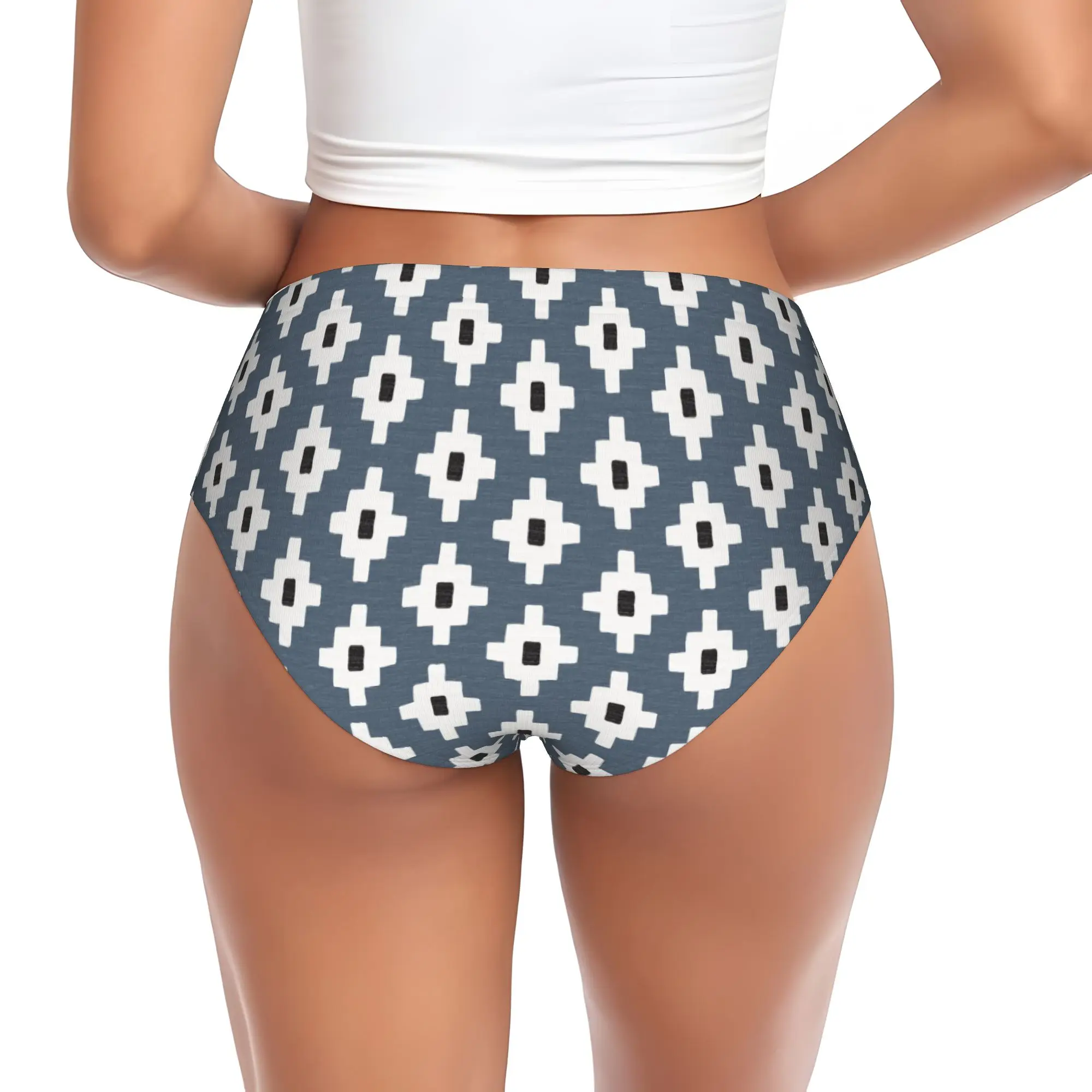 Custom Women's Bohemian Wallpaper Brief Panties Female Soft  Underwear Underpants