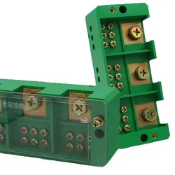 Connection Distribution Box 3-in 9-out Three phase Green Terminal Block Row Junction Metering Box Part Line