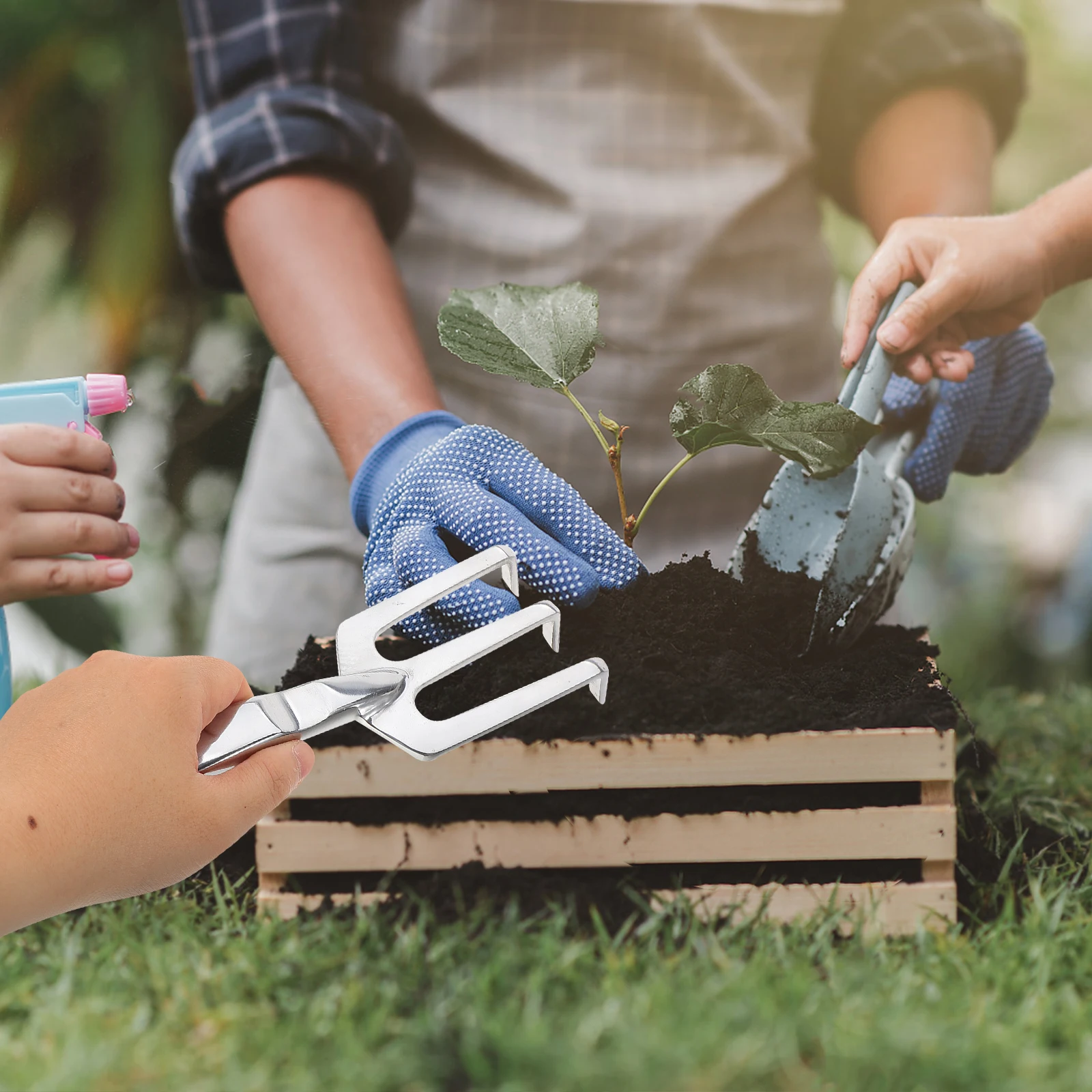 

Gardening Digging Rake Tools Loosening Soil Aluminum Alloy Small Rakes Planting Cultivator Garden Durable Practical Home Outdoor