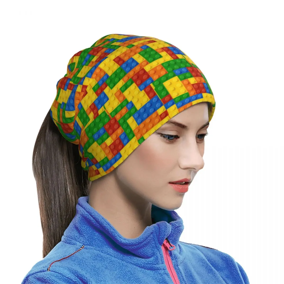 Building Blocks Construction Brick Bandana Neck Cover Printed Wrap Mask Scarf Hiking Fishing Face Mask Unisex Adult All Season