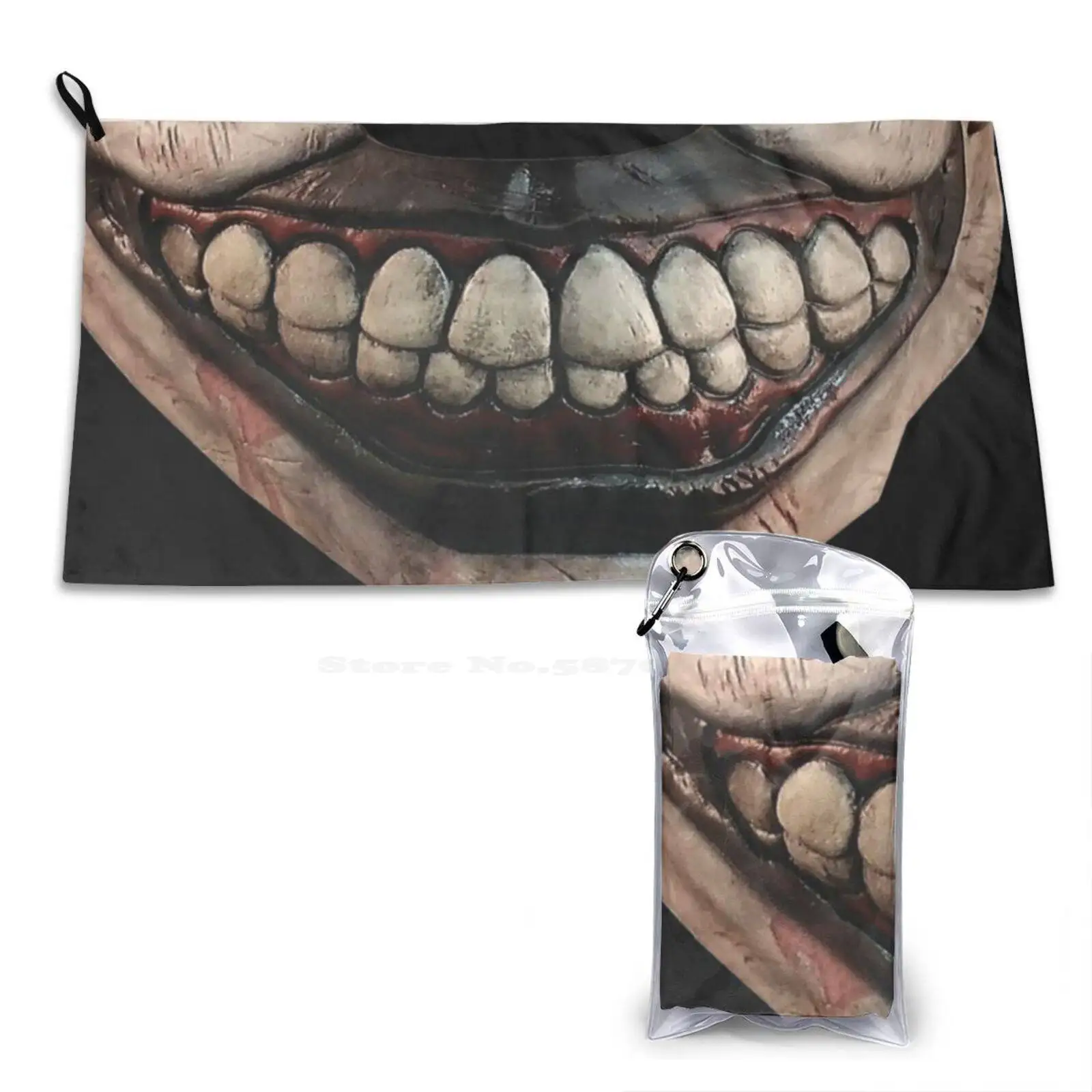 Clown Mask Twisty Horror 3D Print Pattern Soft Towel Twisty History Horror American Disturbing Spooky Scare Creepy Disguise