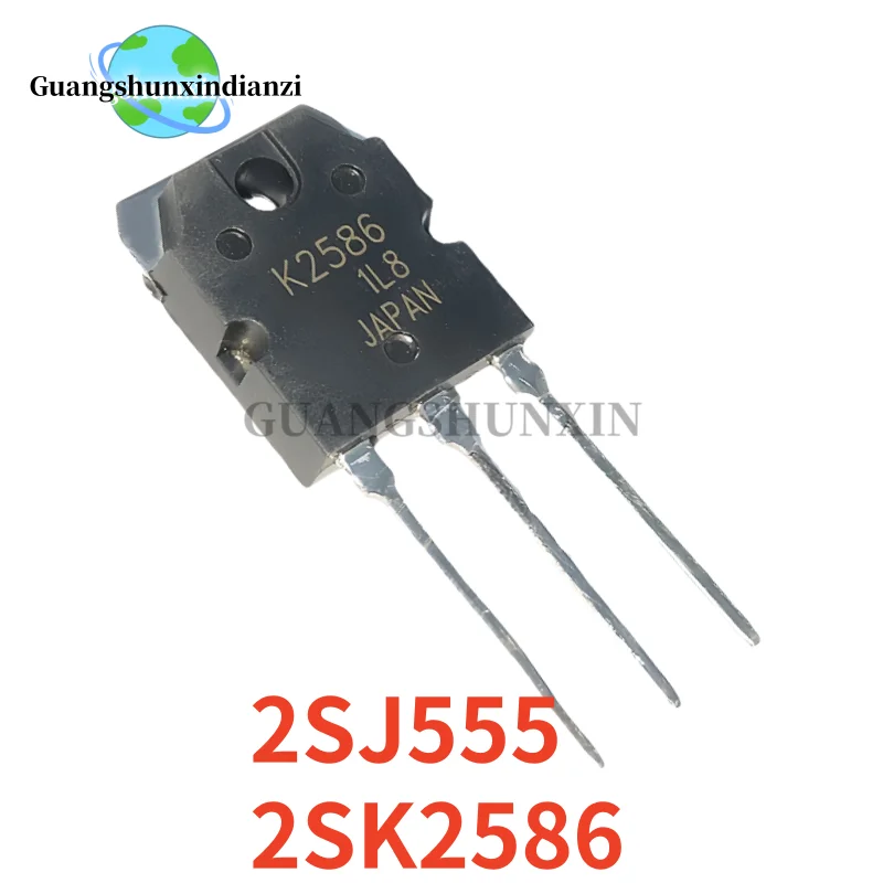 5pairs/5pcs 100% New K2586 J555 2SK2586 2SJ555 TO-3P pairing transistor Best Quality In Stock