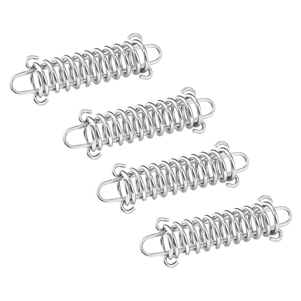 

4pcs Spring Tent Wind Rope Buckle High Strength Stainless Fixing Rope Tightener Steel Durable Camping Accessories Tightener