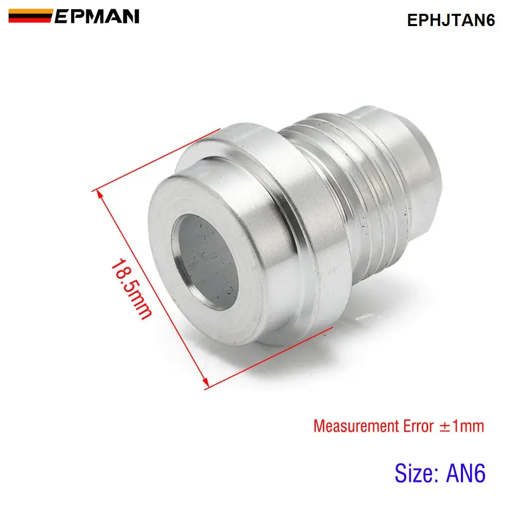 EPMAN 10PCS 6AN Weld On Bung Aluminum Male Flare Weldable Fuel Tank Fitting AN6 Thread Hose Adapter EPHJTAN6