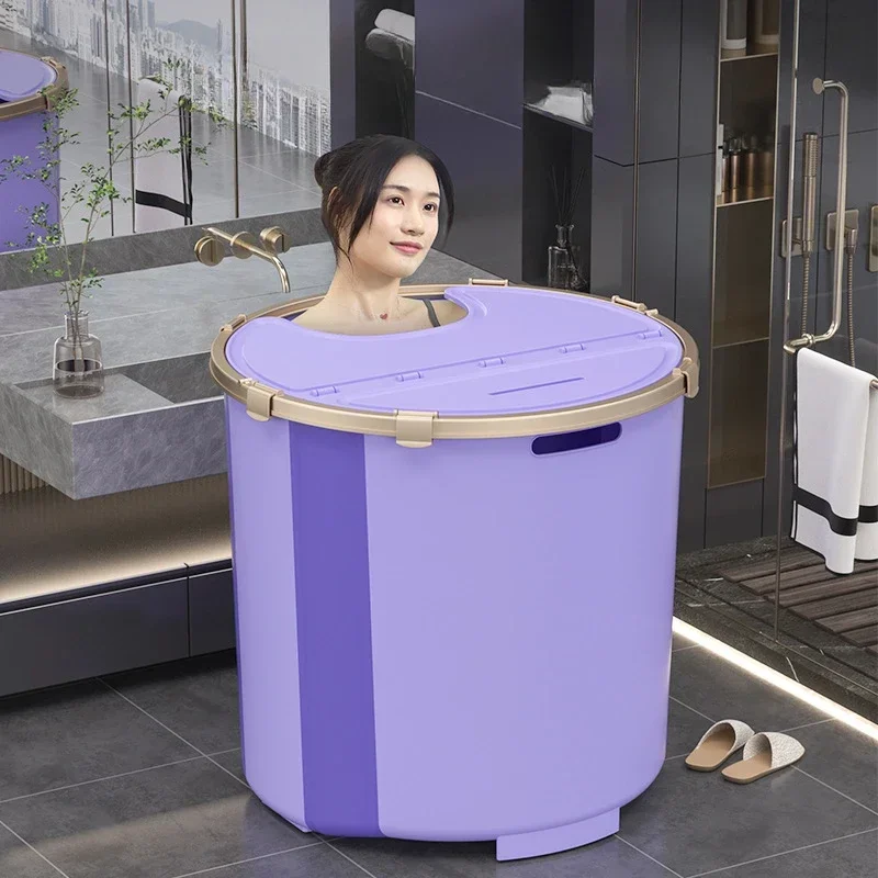 

Foldable Adults Bathtub - Thickened Lock Temperature Hot Tub Free Installation Convenient Home Bathroom Essential Hot Sale