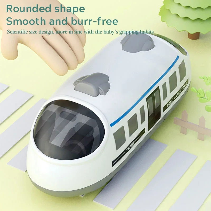 Children's dinosaur toy car, cartoon rice inertia car, high-speed railway, children's gifts