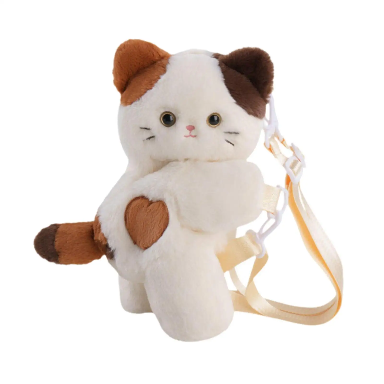 Bolsa crossbody de pelúcia de gato bolsa de viagem para compras de férias ao ar livre