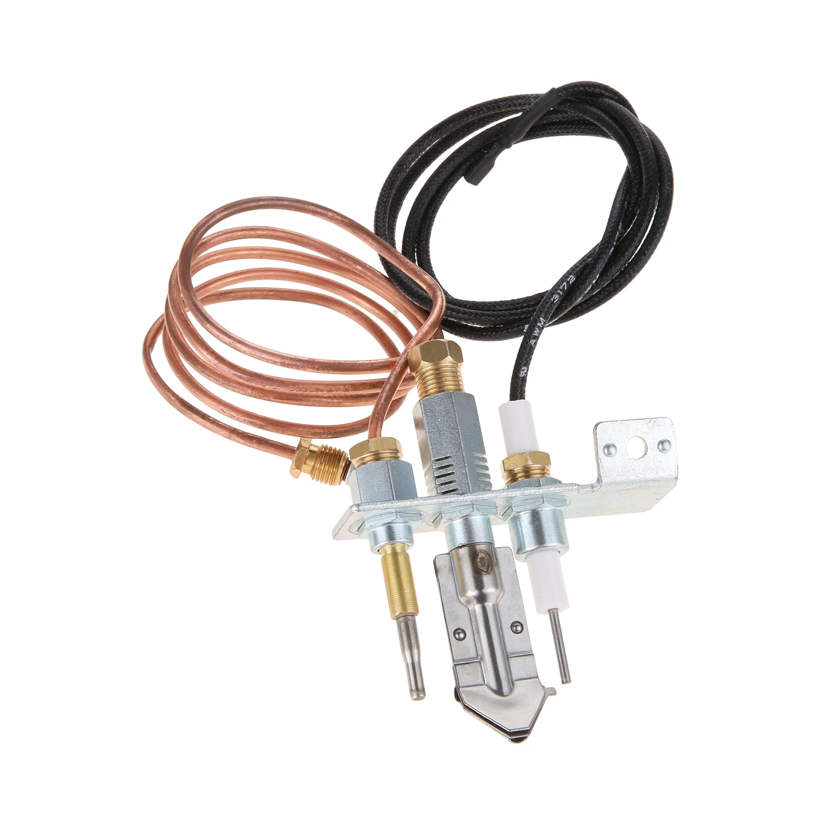 Gas Water Heater Parts with Thermocouple and Igintion 900mm Pilot Burner Kit for Fireplace/Thermocouple End M9x1