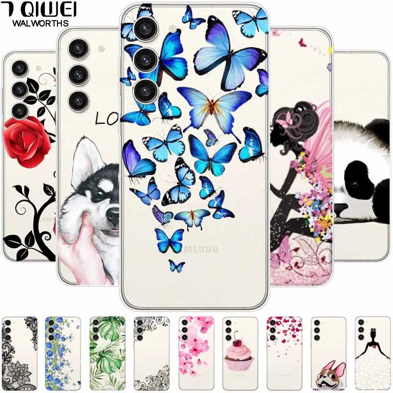 For Samsung Galaxy M34 5G Case M346B Girl Shockproof Cases for Samsung M34 5G Case Cover M 34 6.5inch Silicone Clear TPU Bumper